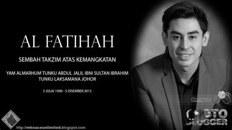 Tunku idris iskandar (tunku temenggong johor) tunku abdul jalil (mangkat 5 disember 2015) (tunku laksamana johor) tunku abdul rahman hassanal jefri (tunku panglima johor) tunku abu bakar (tunku putera johor) nama penuh sultan ibrahim ibni almarhum sultan iskandar: Tunku Laksamana Johor Tunku Abdul Jalil Sultan Ibrahim Mangkat