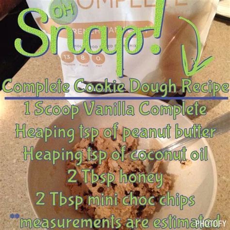 Fortify your patient's familiar food items and help them reach dietary. Cookie dough recipe made with Juice Plus Complete protein ...