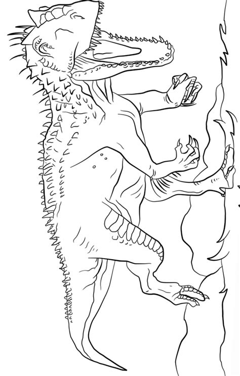 Indoraptor and indoraptor gen 2 are in part fearsome because they have so many tools to beat being killed. Indominus Rex From Jurassic World Coloring Page - Free ...