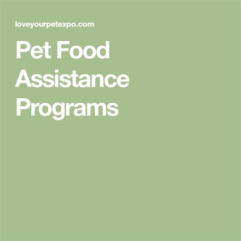 One of the most common issues low income individuals and families experience is having inadequate funds to pay for rent. Pet Food Assistance Programs | Food assistance, Pets, Food