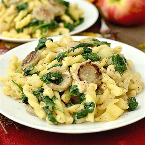 Grilled chicken is easy, quick and healthy food. Sweet Apple Chicken Sausage Pasta Recipe | Yummly | Recipe ...