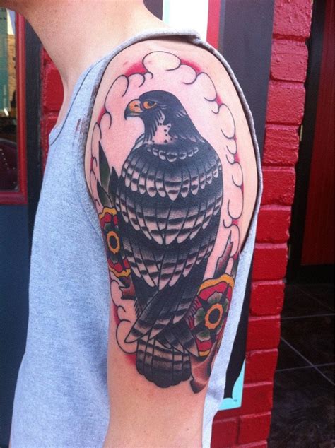 Sketches falcon tattoos can vary greatly manner of execution. Peregrine Falcon by Mike Williams at Affinity Tattoo in ...
