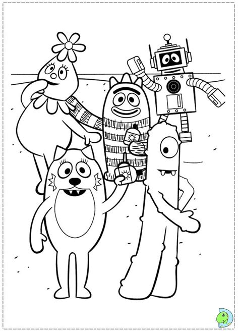 Yo gabba gabba this colorful show for tots is filled to the brim with hip tunes, such as party in my tummy and sleepytime. related: Yo gabba Gabba Coloring page- DinoKids.org