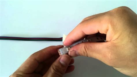 How to connect led strips together without connectors. RGB led strip connector, SL10XB-4. How to connect - YouTube