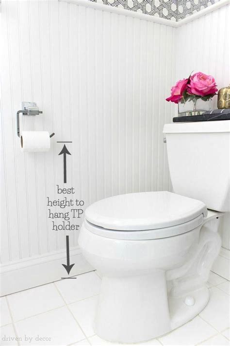 Just use the template to mark proper spacing. The perfect height for hanging your toilet paper holder ...