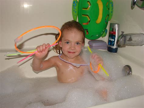 About to drift off to the sound of flowing water, he jumped when the door flew open. Bath Time turns into FUN time