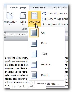 La mise en page des documents sous Word