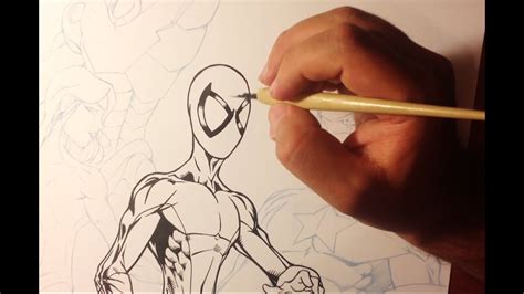It features the most common nib sizes used by industry professionals for sketching and inking manga, graphic novels and comic illustrations. Inking Spiderman with brush, and crow quill pen - How to ...