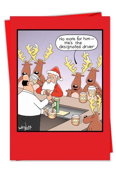 Santa The Designated Driver Christmas Card ...