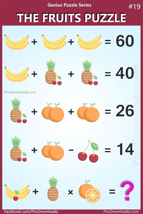 You may ask me to pick 1 fruit from 1 box which you choose. The Fruits Puzzle: Genius Puzzle Series #19 (Banana ...