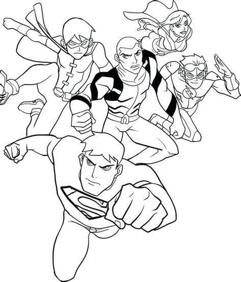 Justice league coloring page here's a fun coloring page of your favorite superhero. Justice League Unlimited Coloring Pages at GetColorings ...