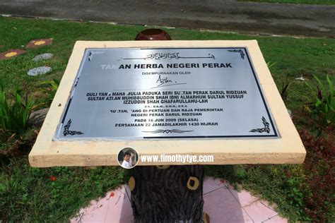 Berkeluasan 22 hektar dan mempunyai 527 spesis tumbuhan herba. Taman Herba Negeri Perak, Gopeng, Perak