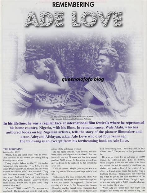 Iyabo oko satguru orisabunmi and toyin adegbola storm chief jimoh aliu 85th birthday. Remembering Nigeria Movie Legend Ade Afolayan aka Ade Love. | Naija Blog Queen Olofofo