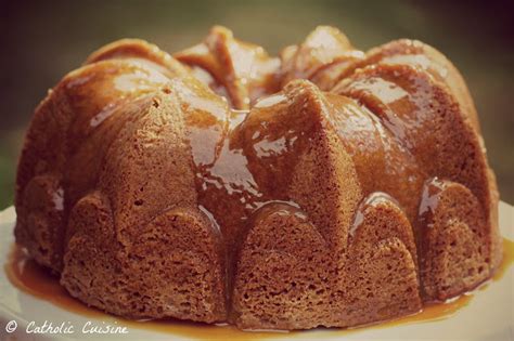What is your favorite cake? Catholic Cuisine: A Simple Caramel Applesauce Crown Cake
