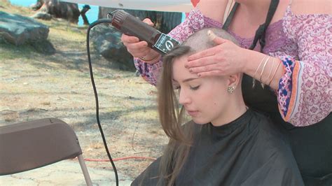 I was a cancer mom again, this time with a child whose rare form of brain cancer had. Head shaving at UMaine to help raise money for childhood ...