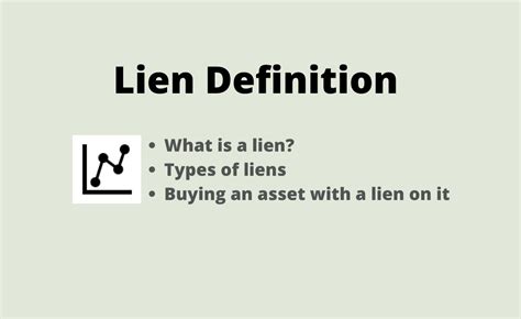 Lien definition: What is a lien? - Estradinglife
