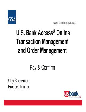 Bancorp investments, inc., member finra and sipc, an investment adviser and a brokerage subsidiary of u.s. Create An Order Form In Us Bank Access Online Ppt - Fill ...