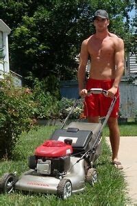 Barefoot hotties tease the boys. Shirtless Muscular Lawn Boy Mowing Hunk Summer Time Hottie ...