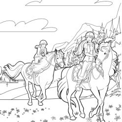 Fun coloring activity for kids, children, toddlers. Coloring pages «Barbie» - Coloring pages for you