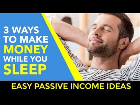 Of course as with anything it is possible to manage, optimize, maintain and improve your passive income, but this does. 3 Easy Ways To Earn Passive Income While You Sleep - YouTube