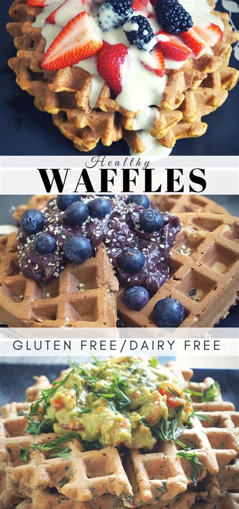 I baked something for the first time ever & was so pleased with the outcome! 3 Healthy Gluten Free Dairy Free Waffles | Dairy free ...