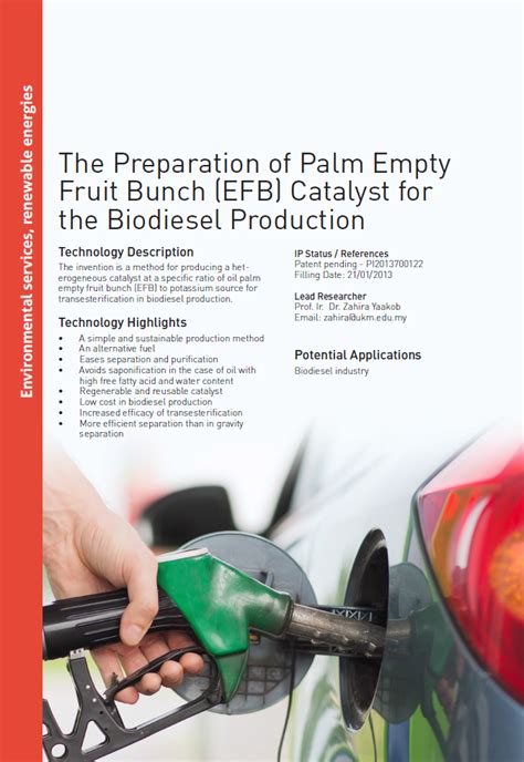 This experiment was conducted to investigate the effects of various treatment combinations consisting of oil palm's empty fruit bunch (efb) compost and. The Preparation of Palm Empty Fruit Bunch (EFB) Catalyst ...