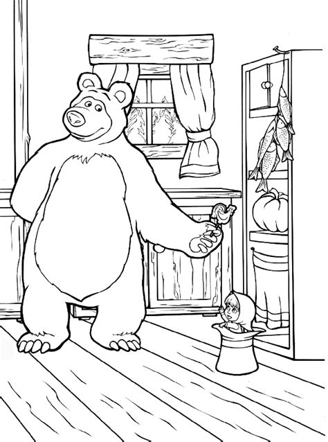 Masha coloring pages at getcolorings com free printable colorings. Halaman belajar mewarnai kartun anak - masha and the bear