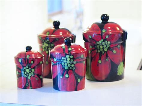 Get great deals on ebay! Canister Set Ceramic - Kitchen Canisters in Red Poppy ...