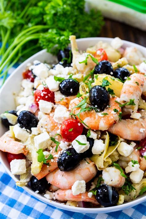 Cooked frozen shelled deveined shrimp, thawed 1 medium red onion, sliced 2 small lemons, sliced 1/2 cup sliced pitted black olives 1/2 cup olive or vegetable oil 3 t. Italian Marinated Shrimp - Spicy Southern Kitchen | Recipe ...