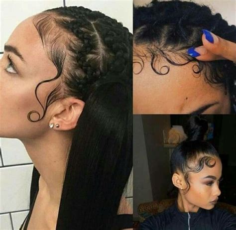 See more ideas about hair styles, baby hairstyles, long hair styles. EDGES!! BABY HAIRS! (With images) | Braids for black hair ...