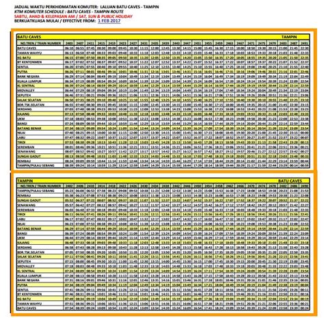 See the latest ktm commuter train timetable on the batu caves to tampin/pulau sebang route via kl sentral, tbs, seremban. KTMB 03 2267 1200 on Twitter: "12:03 12:48 13:33 14:18 15 ...