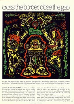 Pop art, art in which commonplace objects (such as comic strips, soup cans, road signs, and hamburgers) were used as subject matter and were often physically incorporated into the work. "Pornography is ... like the Western and science fiction ...