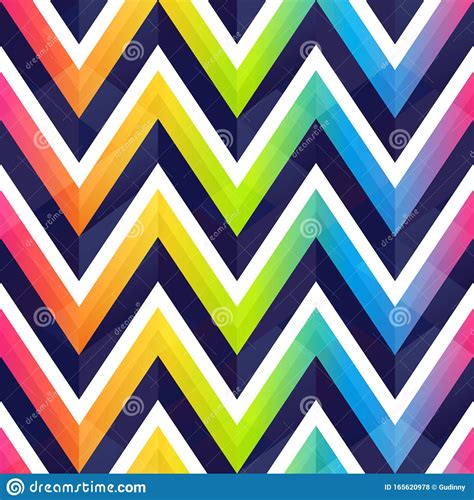Rainbow Color Zigzag Seamless Pattern Stock Illustration - Illustration of decorative, zigzag ...