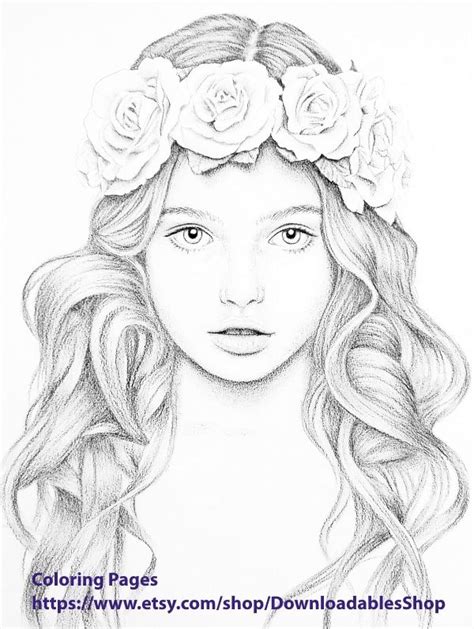 Coloring books were introduced as a method of relieving stress or occupying one's time while in a waiting room or as a traveling activity to help pass the time. Grayscale Adult Coloring Pages #adultcoloring #portrait # ...