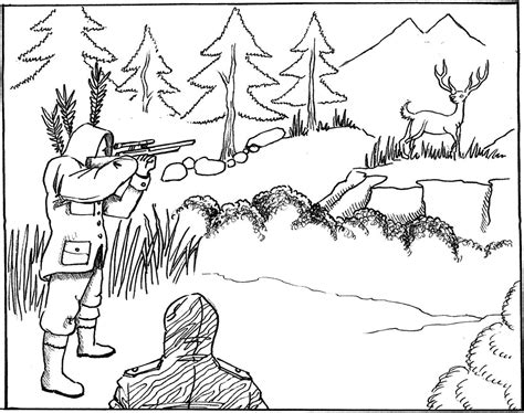 More images for deer hunting coloring pages » perforatin' | Coloring pages for kids, Coloring pages to ...