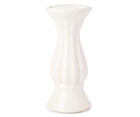 Get it as soon as fri, jun 18. White Ceramic Pillar Candle Holder, (7") | Big Lots in ...