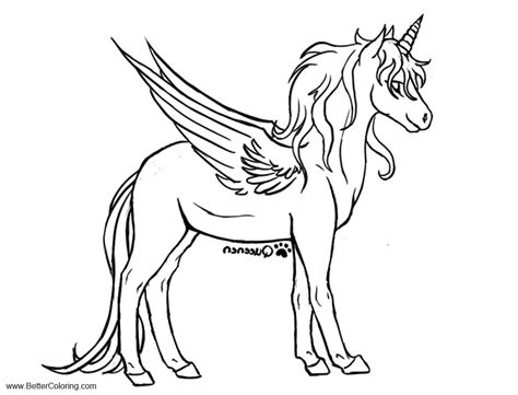 Alicorn coloring pages by liquidpoulpi. Alicorn Coloring Pages Base by Queenen - Free Printable ...