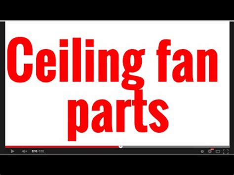 What to look for in a ceiling fan. Ceiling Fan parts - YouTube