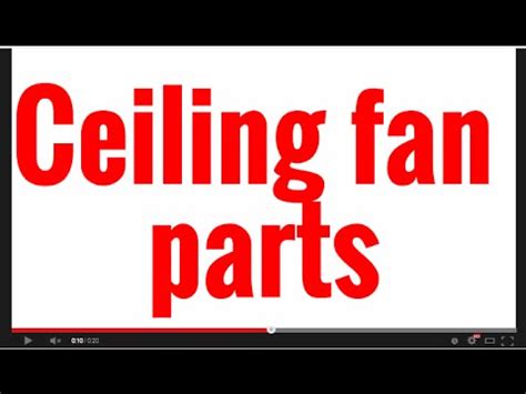 In order for you to reach the controls for a fan, a ceiling fan pull chain is needed. Ceiling Fan parts - YouTube