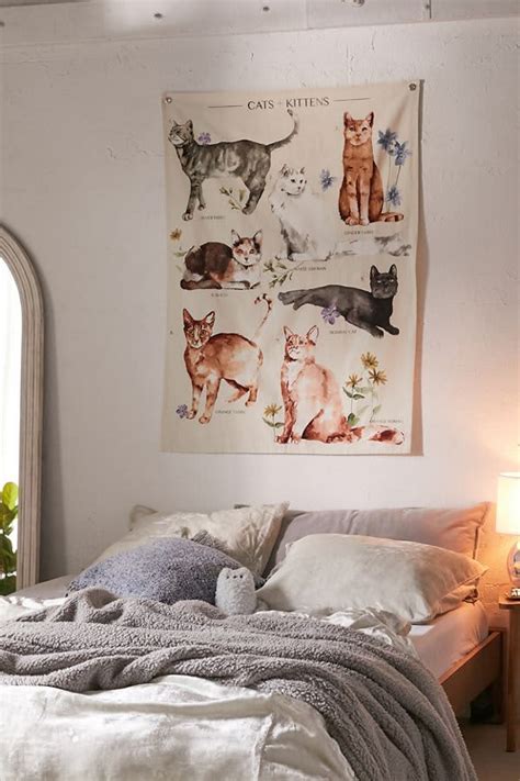 Use a decorative rod and wall brackets to hang the tapestry by pushing the rod through the eye sockets of the tapestry and securing it in the brackets on the wall. Urban Outfitters' Home Sale Is For Animal Lovers (And It's ...