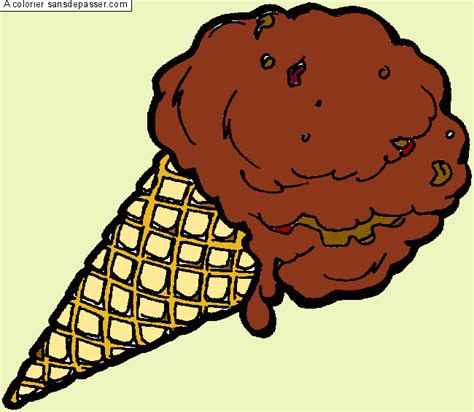 H 5.5 cm x l 3 cm coton mercerisé choisissez parmi des images premium cornet de dessin cornet de glace : Dessin colorié : Cornet de glace par un invité - Sans Dépasser