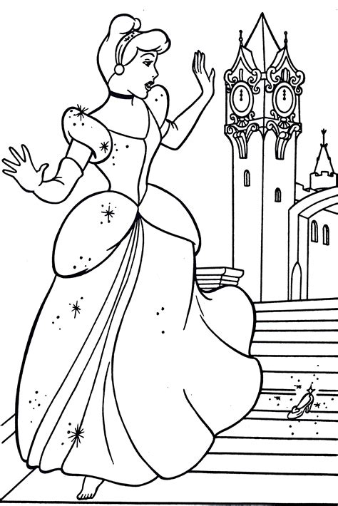 Snow white coloring pages disney princess cartoon character pictures. Walt Disney Coloring Pages - Princess Cinderella - Walt ...