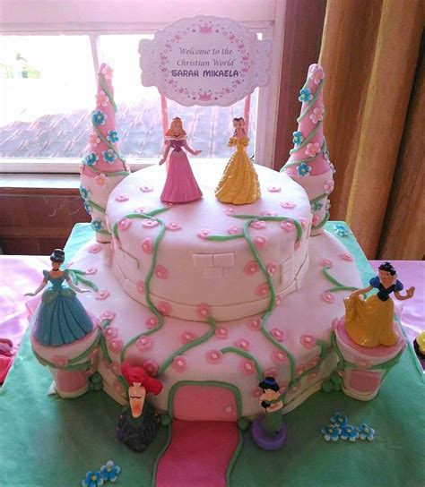 Let the bread cool, then remove the molders. 2-Layer Disney Princess Cake | Cebu Balloons and Party ...