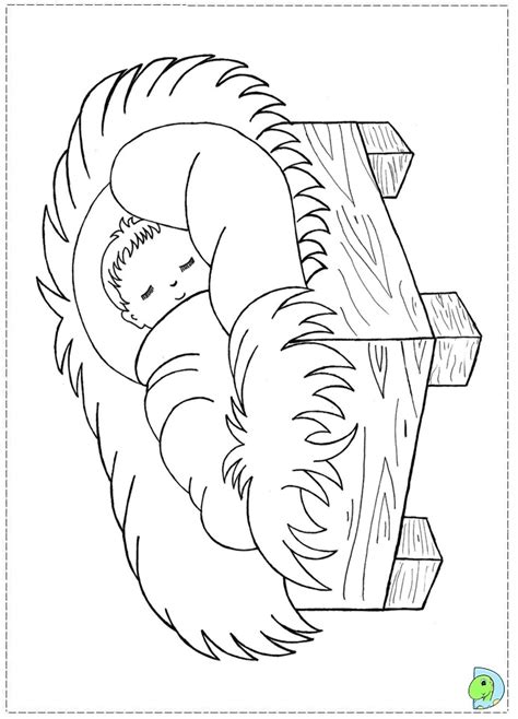 Nativity scene coloring pictures of christmas. Nativity coloring page- DinoKids.org