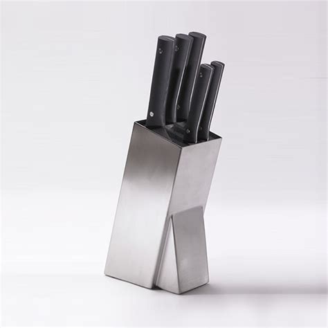 Bloc universel en inox avec 5 couteaux Mill Pradel Jean Dubost - Mathon.fr
