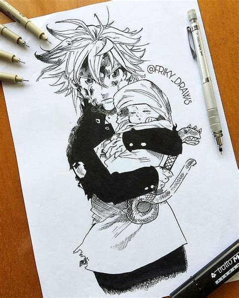 Meliodas「メリオダス」 is the dragon's sin of wrath and captain of the seven deadly sins, formerly the owner of the renowned tavern boar hat, and is the main protagonist of the series. Sir Meliodas e sua amada! 😍😍 | Meliodas, Sir meliodas, Nanatsu