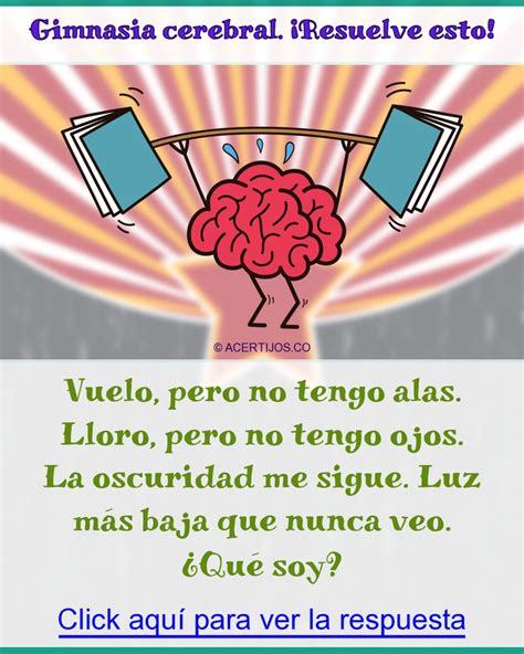 ¿ de dónde son originarios juegos olímpicos? Acertijos mentales Visuales con respuesta. Vuelo, pero no tengo alas. Lloro, pero no tengo ojos ...