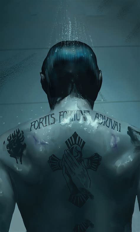 Before john wick goes on a killing spree from mourning husband to a vengeful assassin, we see reeves in the shower, with the latin phrase, fortis fortuna adiuvat tattooed across his back. 1280x2120 John Wick Tattoo iPhone 6+ HD 4k Wallpapers ...