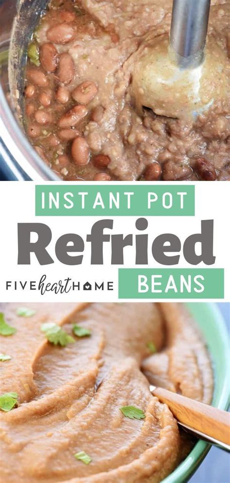 How to make delicious homemade refried beans from scratch with pinto or black beans. This Instant Pot Refried Beans are creamy, flavorful, and ...