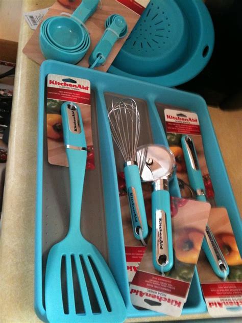 Kitchen tools & accessories utensils & gadgets mixing bowls kitchen storage cutting boards salt & pepper cookbooks colanders & salad spinners trash cans kitchen dish towels gourmet food & beverages cleaning supplies All of my new Aqua Blue Kitchen utensils and gadgets from ...